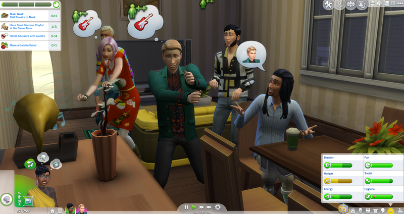 Illustration for article titled Doing Thanksgiving In The Sims 4 Is Like Herding Cats